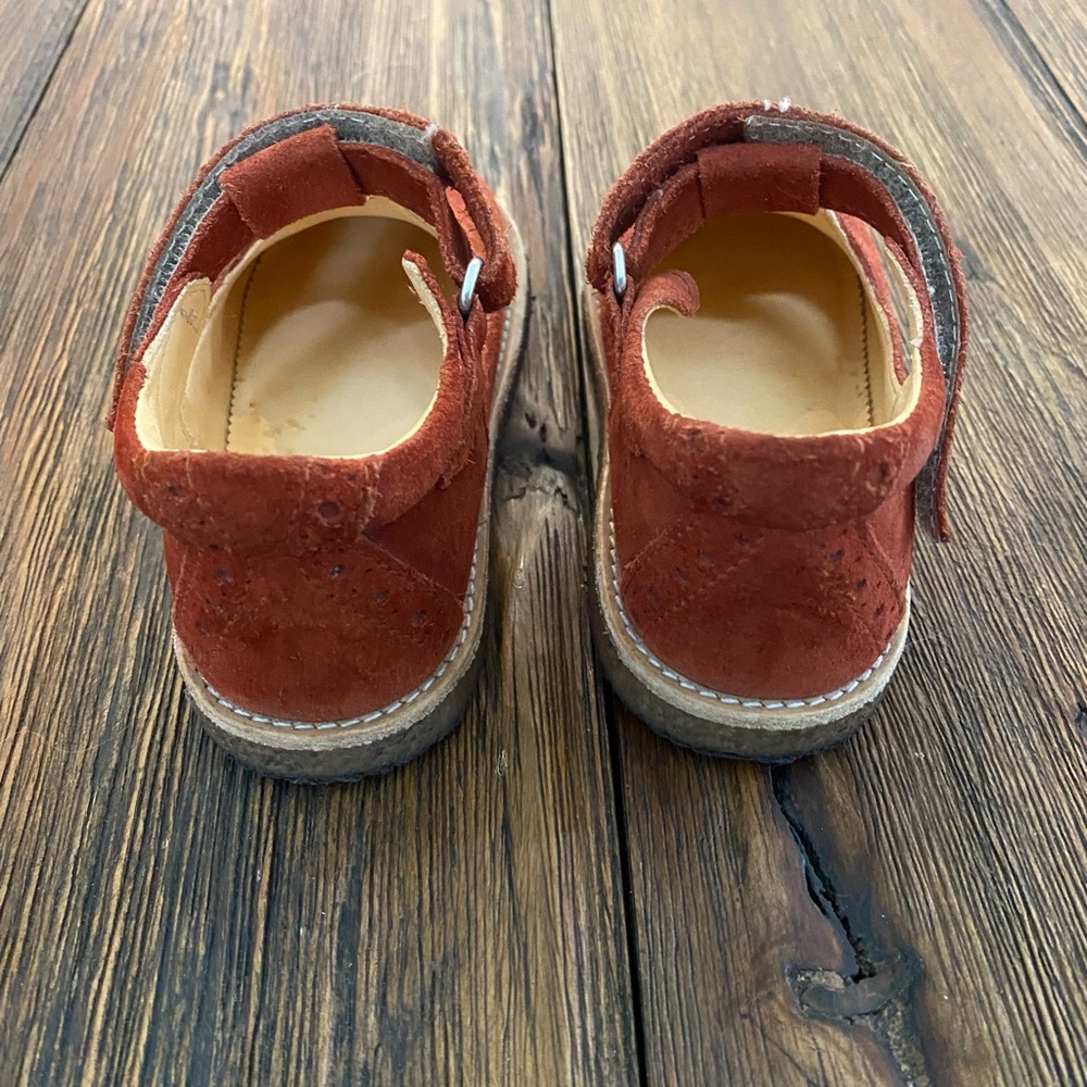 Angulus Rust Suede Mary Jane T-Strap Toddler Shoes - Picture 3 of 12